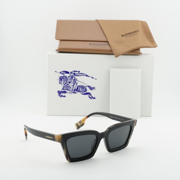 Burberry BE4392U 405587 Square Sunglasses - Black/Grey main image 4